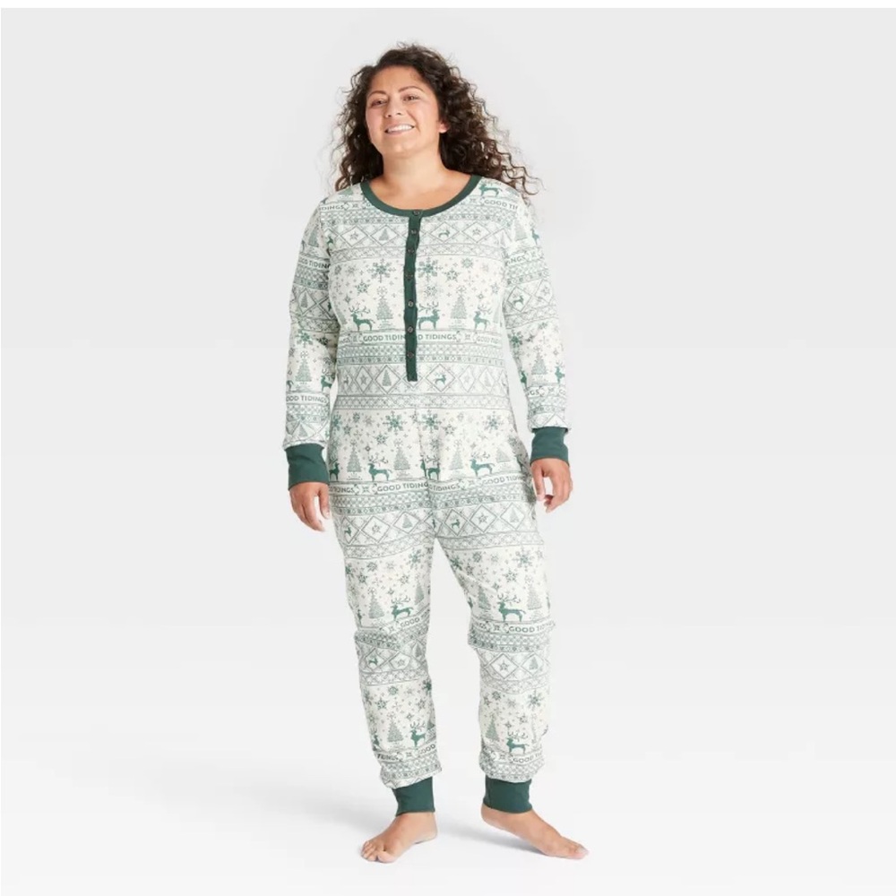 Hearth & Hand with Magnolia Reindeer Good Tidings Union Suit